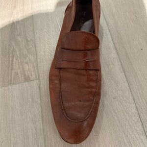 Zara Men's Tan Leather Loafers